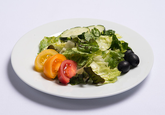 BYU-Idaho Food Service Catering. Garden Salad Fresh mixed Salad Greens, Tomatoes, Olives, Cucumbers, Red Cabbage, and Carrots. Comes with your choice of Dressing.