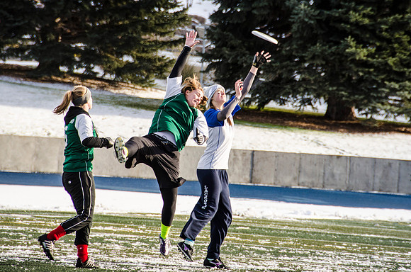 Ulitimate Frisbee at the Stadium Field.
