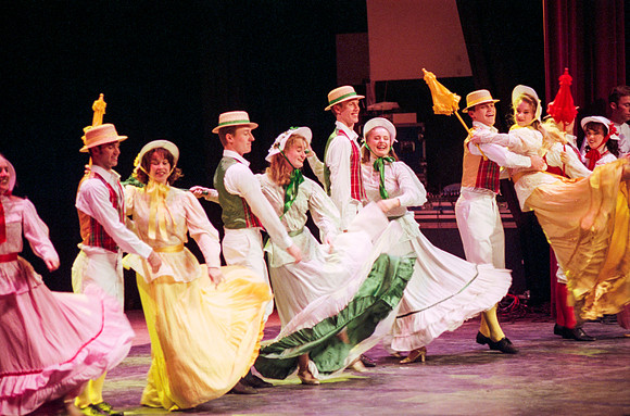 Members of the drama program put on a musical number during the Inauguration