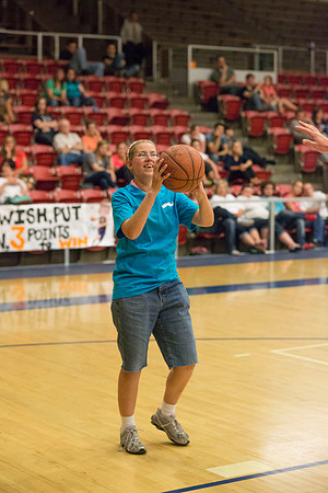 Bob Christensens Special Education class puts on a great show in the Hart Gym playing basketball.