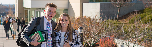 Students leave the BYU-Idaho Center after devotional.