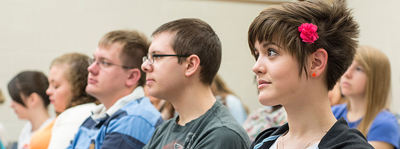 Michael Bolingbroke an instructor in the Religion Dept teaches a New Testament class.