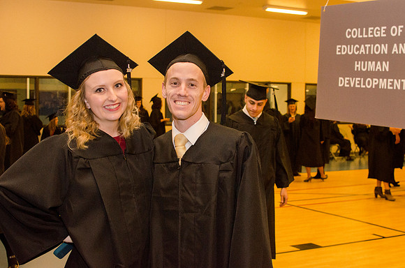Students wait excitedly to enter the Fall 2015 Processional for BYU-Idaho.