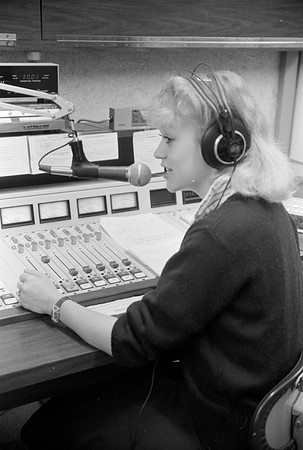 Student operating the machines