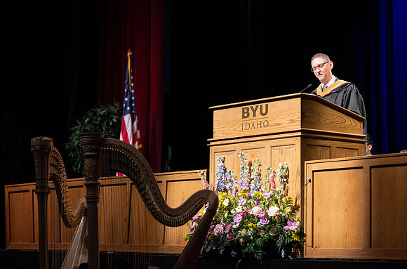Convocation for the College Performing and Visual Arts in the Hart Gym.