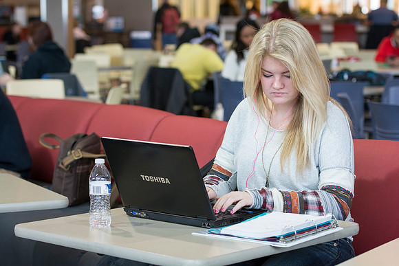 Students come back to school for the start of the winter semester.