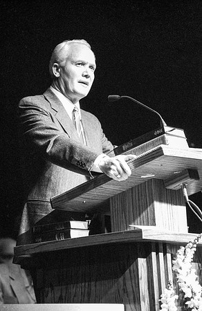 Elder F. Melvin Hammond speaks to students at a devotional at Ricks College speaks to students at a devotional at Ricks College