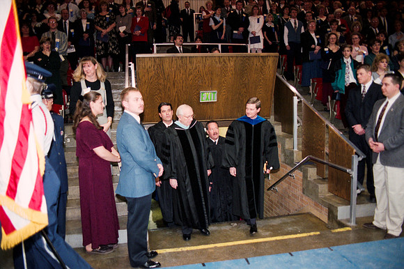 President David A, Bednar and President Gordon B. Hinckley in the procession