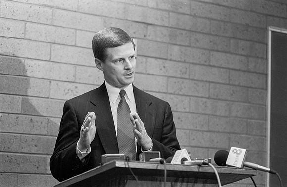 President Bednar speaks at a press conference