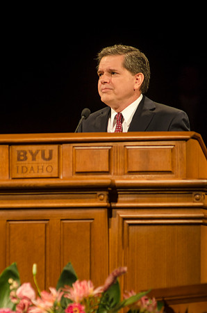 David L. Beck, Young Men General President, speaks at BYU-Idaho devotional.