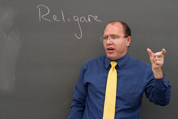 Brother Tyson Yost teaches World to Civilizations AD during the 2014 Spring Semester.