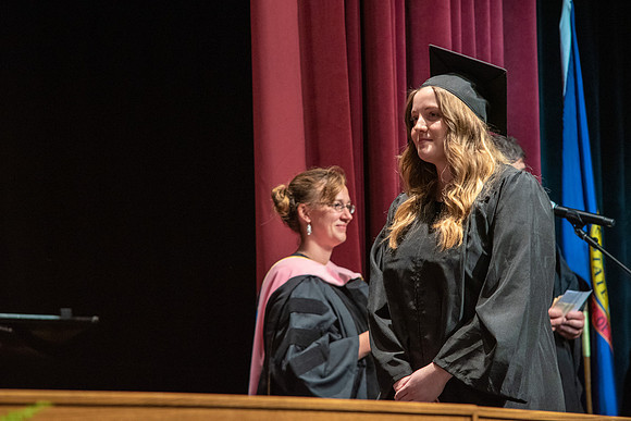 Graduates during convocation for the College of Performing and Visual Arts.