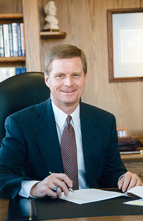 President David A. Bednar in his office