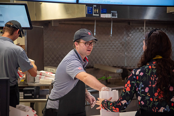 Chick-fil-a on campus at the Food Court at the Manwaring Center.