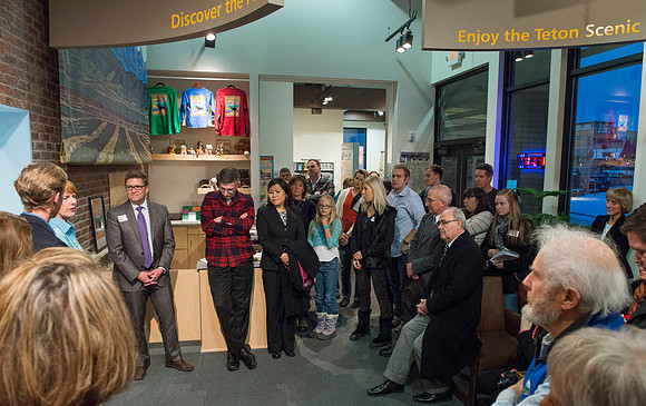BYU-Idaho worked with the Teton Geotourism Center in Driggs, Idaho, creating a Wildlife and Geology exhibit of pieces from the Biology and Geology museums at BYU-Idaho. A ribbon cutting was held for a