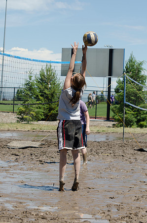 Students played against each other at the annual Mud Volleyball tournament hosted by Rec Sports.