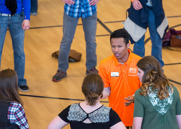 New students gather together to get familiarized with life at BYU-Idaho.