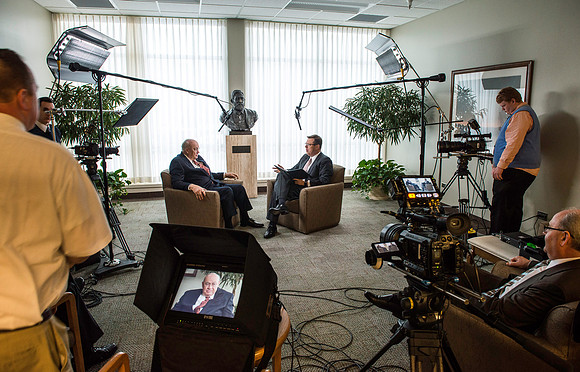 President Gilbert interviews President Wilkes.