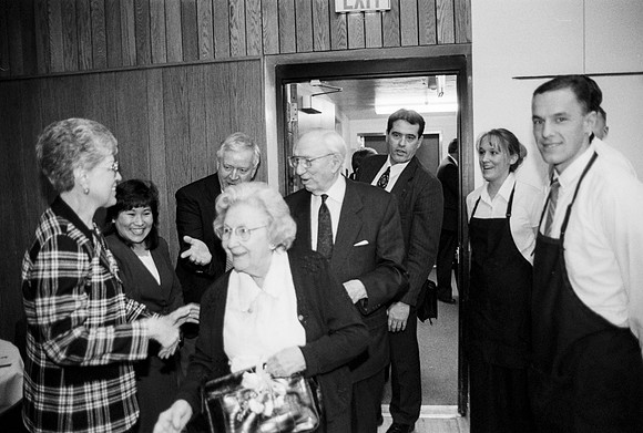 President Gordon B. Hinckley and Sister Hinckley at the Inauguration reception