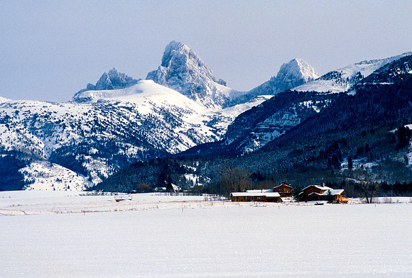 The Grand Tetons during the winter months
