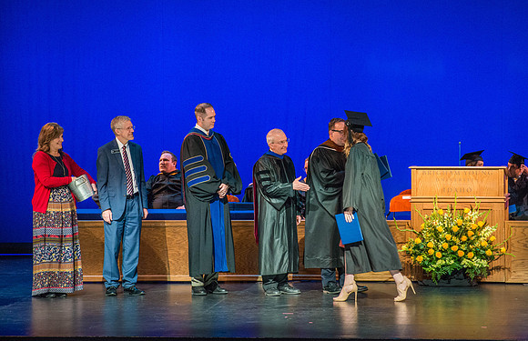 Convocation for the College of Performing & Visual Arts, held in the Kirkham Auditorium.