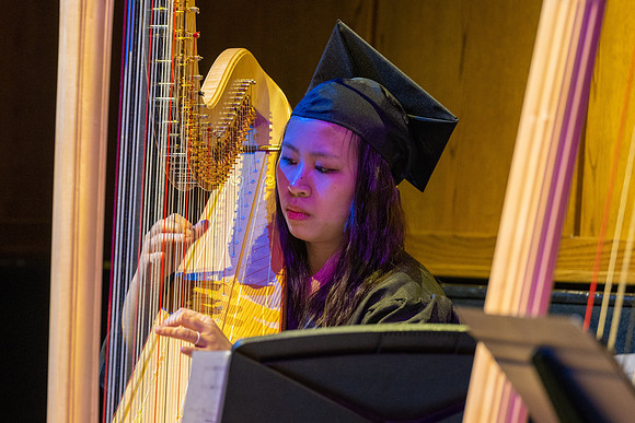 Convocation for the College Performing and Visual Arts in the Hart Gym.