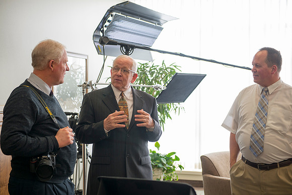 President Clark G. Gilbert interviews retired english instructor, Scott Samuelson, to learn more about the "Spirit of Rick's"