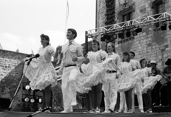 Folk Dance team tours and preforms in Europe.