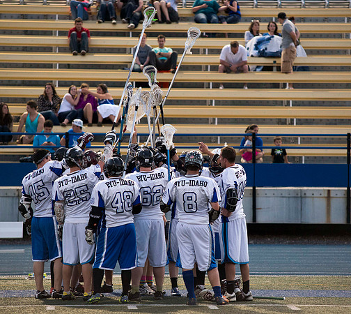 The Spartans best the Vikings in the Lacrosse Championship game.  One of the Competitive Sports Leagues which is part of the Student Activity Program at BYU-Idaho.