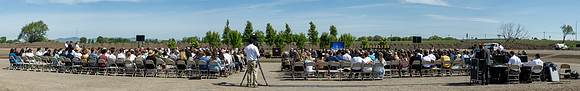Teton River Temple Groundbreaking ceremony on a beautiful clear morning in North Rexburg, Idaho.