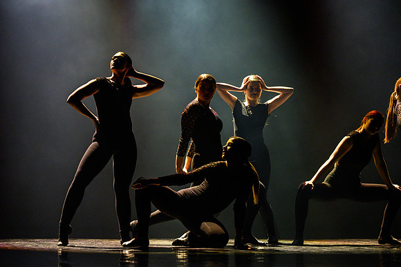 The Department of Theatre and Dance colorful Extravadance performance. Held in the Snow Drama Theatre.
