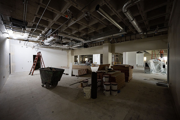 Construction progress for the David O McKay Library