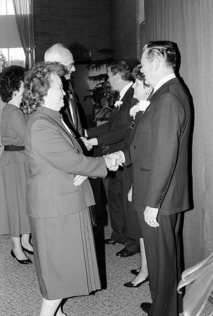 The Bennions talking with guests of the Banquet