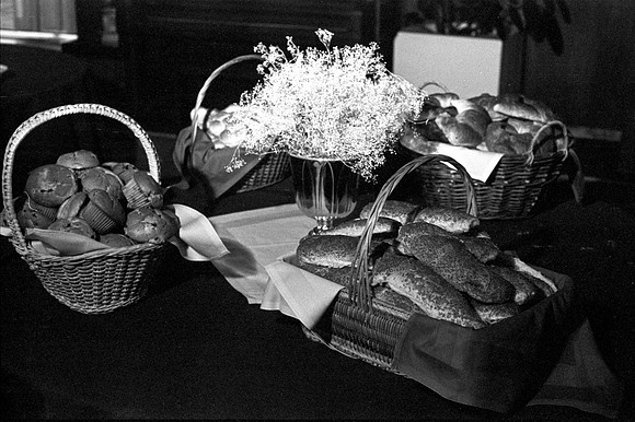 Food baskets at the President's Club Banquet