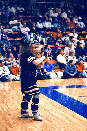 Thor cheering on the sideline