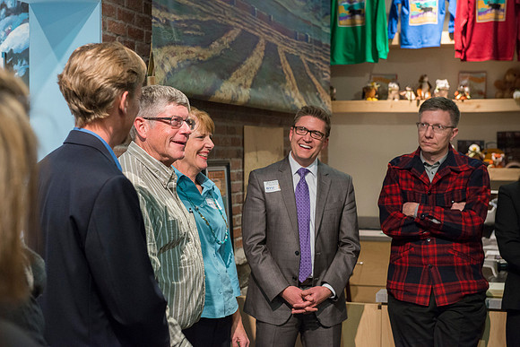 BYU-Idaho worked with the Teton Geotourism Center in Driggs, Idaho, creating a Wildlife and Geology exhibit of pieces from the Biology and Geology museums at BYU-Idaho. A ribbon cutting was held for a