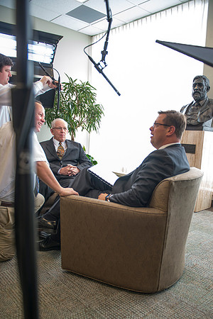 President Clark G. Gilbert interviews retired english instructor, Scott Samuelson, to learn more about the "Spirit of Rick's"