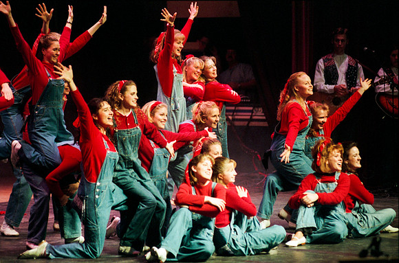 Members of the drama program put on a musical number during the Inauguration