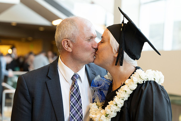 Graduation kiss