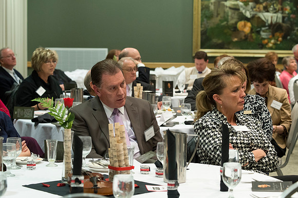 Eliza R. Snow Award members and guest enjoy an evening of god food and entertainment honoring Rick and Cheryl Hansen for their service towards the Arts.