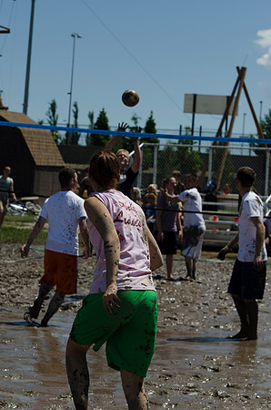 Students played against each other at the annual Mud Volleyball tournament hosted by Rec Sports.
