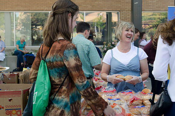 Participants of Education Week were invited to a family picnic following classes on the first day. Photo by Taylor Davenport