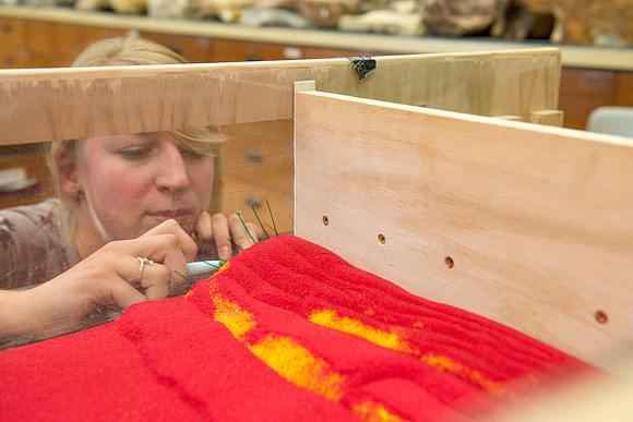 Chloe Wooley on a Structural Geology Lab assignment: Analog modeling of thrust faults and compression.