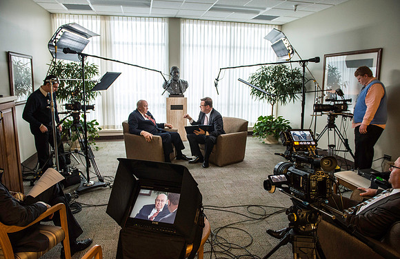 President Gilbert interviews President Wilkes.