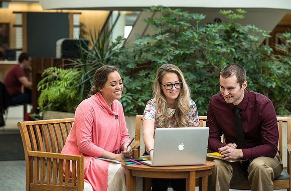 Bethany Pulido, Katelyn Crompton and Creighton Simpson pose for an Online promo poster.
