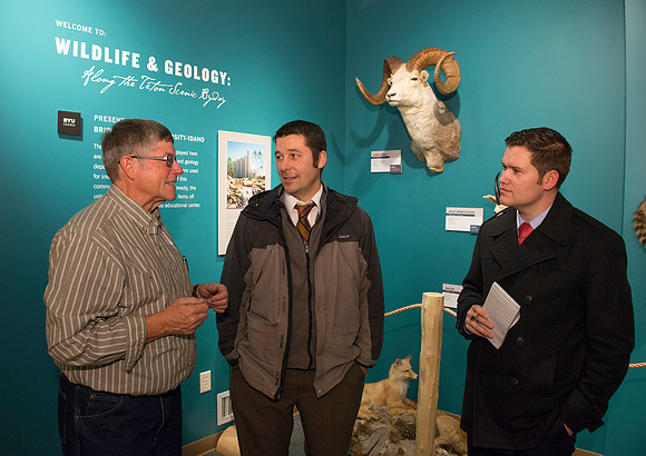 BYU-Idaho worked with the Teton Geotourism Center in Driggs, Idaho, creating a Wildlife and Geology exhibit of pieces from the Biology and Geology museums at BYU-Idaho. A ribbon cutting was held for a