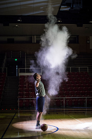 Tyler Clay directs the Slam Dunk Promo Video with Cameron Olsen, previous slam dunk winner.