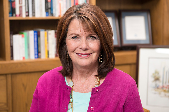 President Gilbert interviews Kris Powell about her role in the Student Activity Program and the Spirit of Ricks.