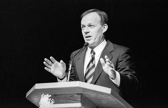 Elder Stephen D. Nadauld, member of the 2nd Quorum of the Seventy, speaks to students at Ricks College during devotional