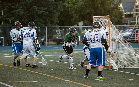 The Spartans best the Vikings in the Lacrosse Championship game.  One of the Competitive Sports Leagues which is part of the Student Activity Program at BYU-Idaho.